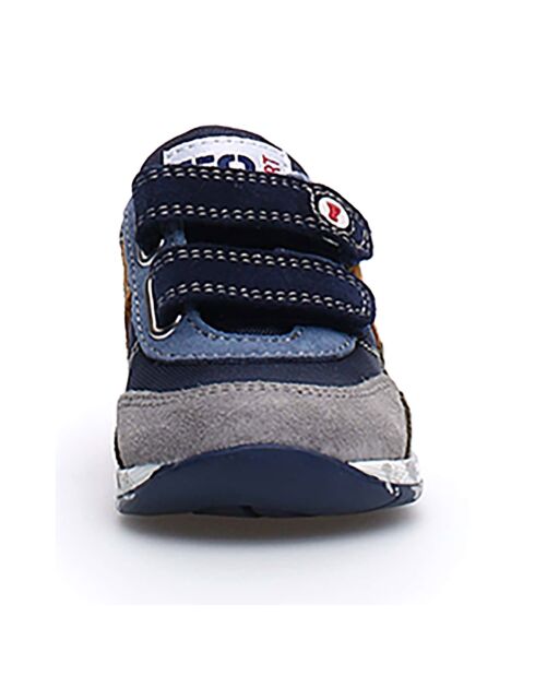 Baskets en Cuir Zak marine/kaki