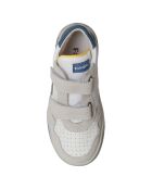 Baskets en Cuir Klip blanc/bleu