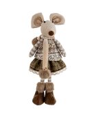 Figurine souris brun - 14x9x32 cm