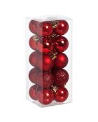 20 Boules Incassables rouges  - D.12 cm