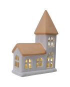 Petite chapelle décorative en Grès beige - 16x7.5x23 cm