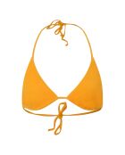 Traje de baño amarillo con forma de triángulo de felpa entrañable
