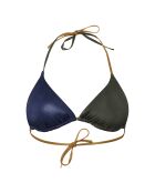 Accattivante bikini a triangolo verde/blu