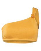 Haut de maillot de bain Asymétrique Coquillage jaune