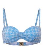 Haut de maillot de bain bandeau bleu