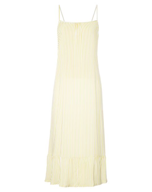 Leila gelbes gestreiftes Strandkleid