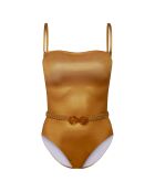 Traje de baño con diadema amarillo Coquillage de 1 pieza