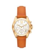 Montre Chronographe Femme en Cuir marron