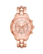 Montre Chronographe Femme en Acier rose doré