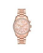 Montre Chronographe Femme en Acier rose doré