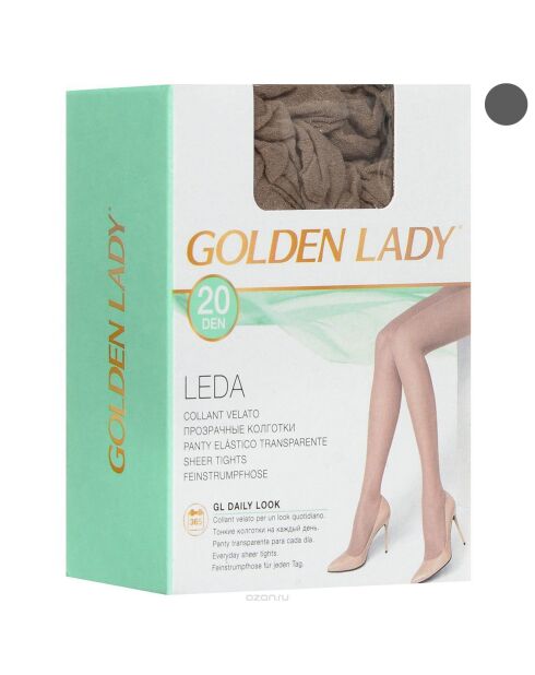 2 Paires de Collants Leda 20 deniers gris