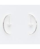 Boucles d'Oreilles en Argent & Zircone