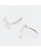 Boucles d'Oreilles en Argent & Zircone