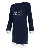 Chemise de nuit manches longues bleue