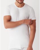 T-Shirt col rond en coton blanc