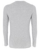 T-Shirt manches longues en coton gris mélangé