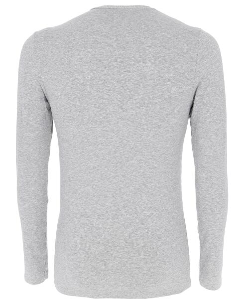 T-Shirt manches longues en coton gris mélangé