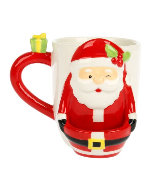 Mug porte biscuit blanc/rouge - D.11 cm