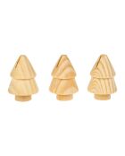 3 Marques place Forme sapin bois - 12x6x4 cm