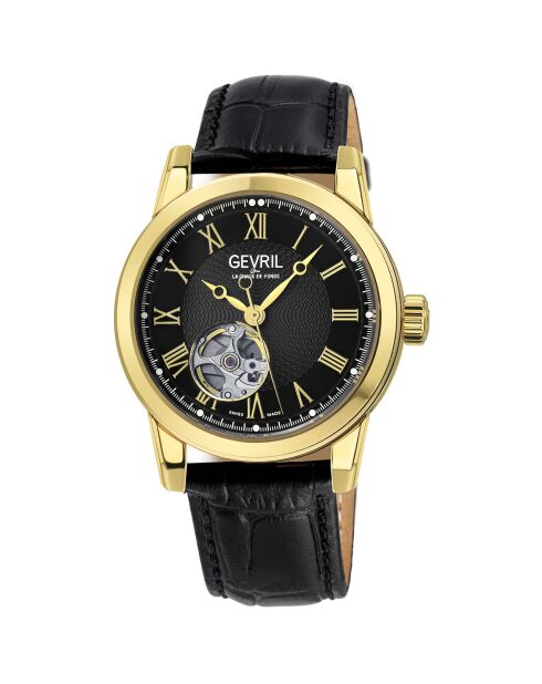 Montre Automatique Homme Madison en Cuir noire