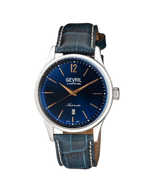 Montre Automatique Homme Five Points en Cuir bleue