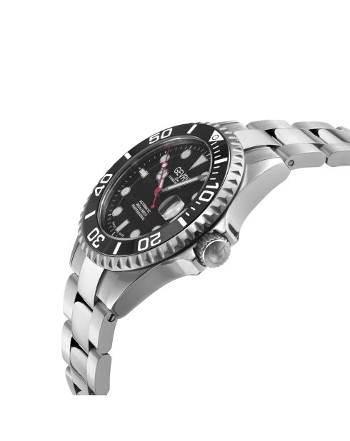 Wall Street automatisch herenhorloge van zilverstaal