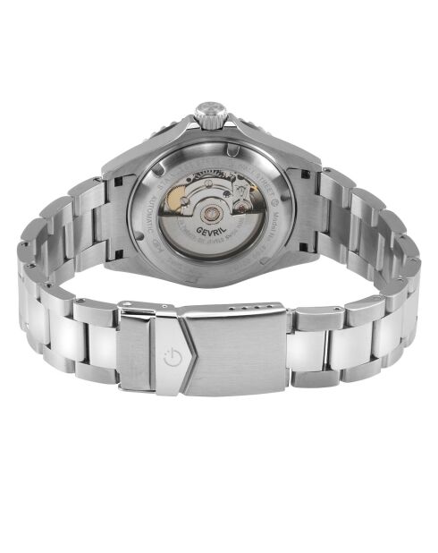 Wall Street automatisch herenhorloge van zilverstaal