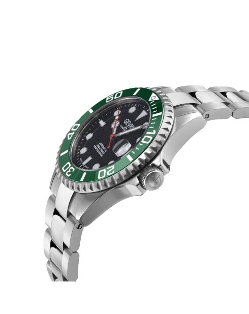 Wall Street automatisch herenhorloge van zilverstaal
