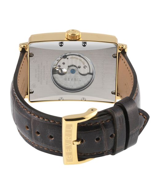 Montre Automatique Homme Avenue of Americas Intravedere en Cuir marron