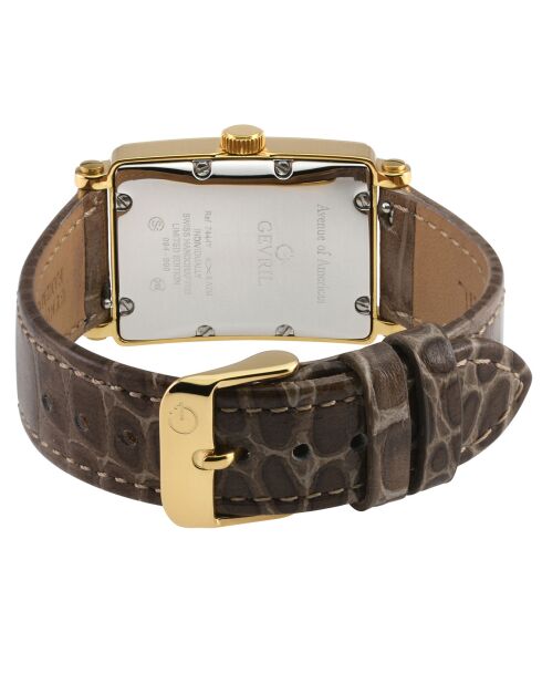 Montre Quartz Femme Avenue of Americas Mini en Cuir marron