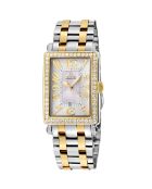 Montre Quartz Femme Avenue of Americas Mini Diamond en Acier & Diamants 1.15 ct doré/argenté