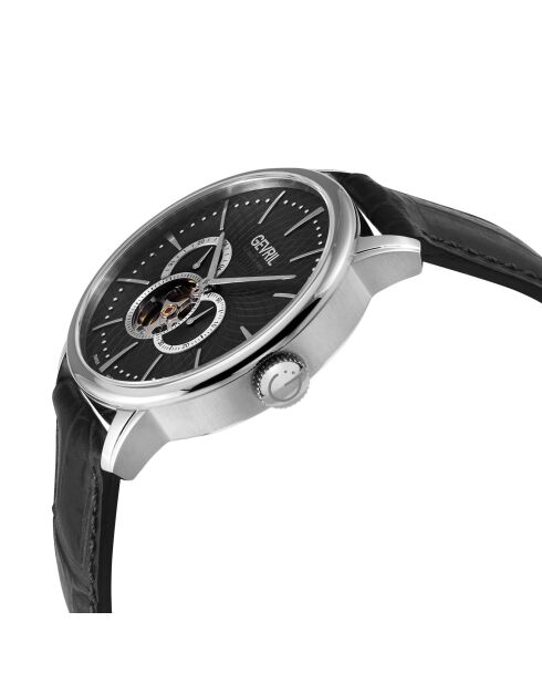 Montre Automatique Homme Mulberry en Cuir noire