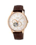 Montre Automatique Homme Mulberry en Cuir marron