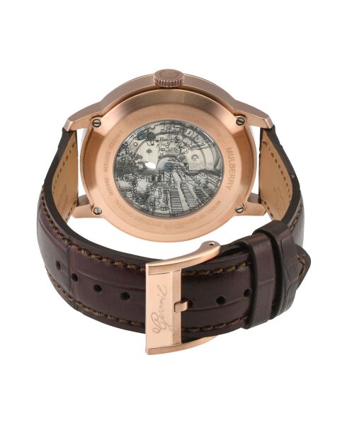 Montre Automatique Homme Mulberry en Cuir marron