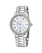 Montre Quartz Femme Siena en Acier & Diamants 0.02 ct argentée