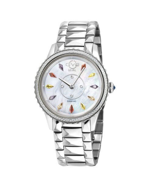 Montre Quartz Femme Siena en Acier & Diamants 0.02 ct argentée