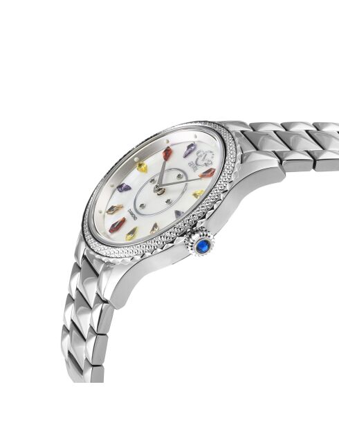 Montre Quartz Femme Siena en Acier & Diamants 0.02 ct argentée