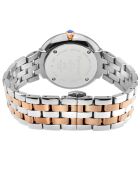 Montre Quartz Femme Verona en Acier & Diamants 0.06 ct argenté/rose doré