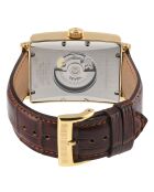 Montre Automatique Homme Avenue of Americas en Cuir marron