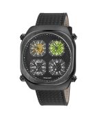 Montre Quartz Homme Quattro en Cuir noire