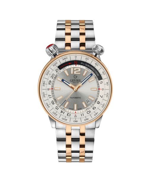 Montre Automatique Homme Wallabout en Acier argenté/rose doré