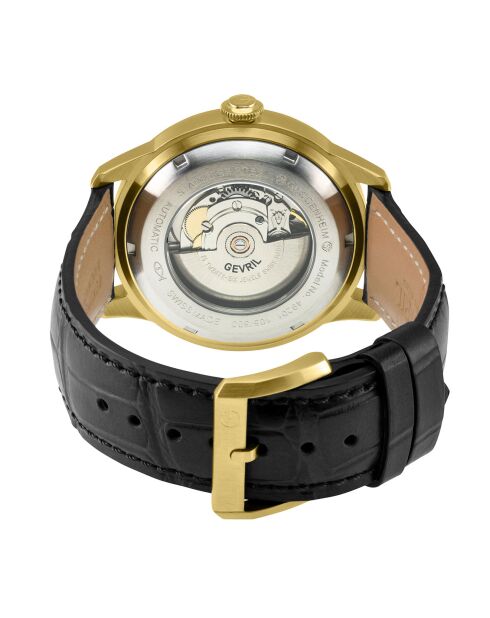 Montre Automatique Homme Guggenheim en Cuir noire