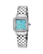 Montre Quartz Femme Milan en Acier & Diamants 0.04 ct argentée