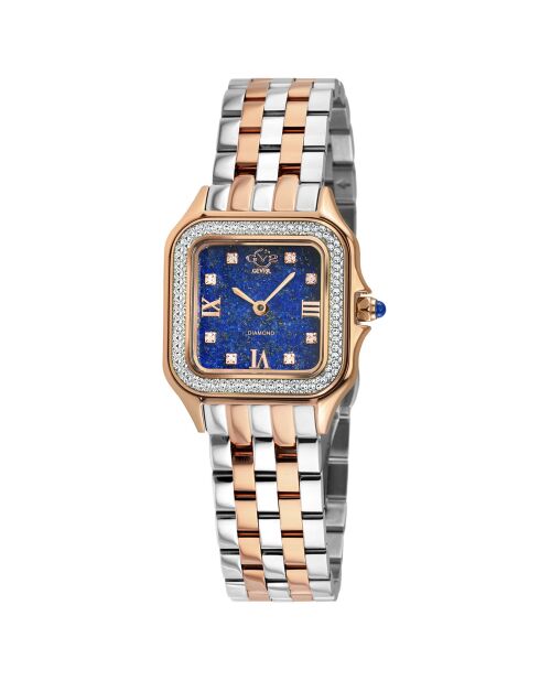 Montre Quartz Femme Milan en Acier & Diamants 0.04 ct argenté/rose doré