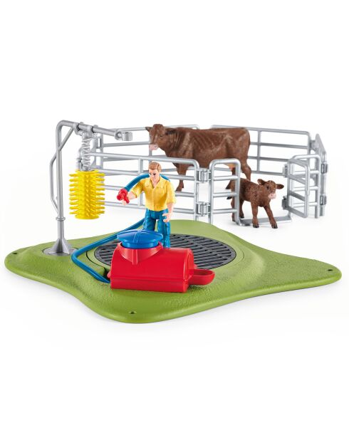 Station de lavage pour vaches multicolore