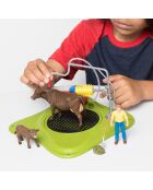 Station de lavage pour vaches multicolore