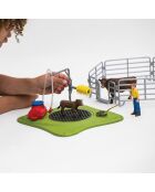 Station de lavage pour vaches multicolore