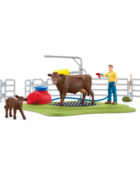 Station de lavage pour vaches multicolore