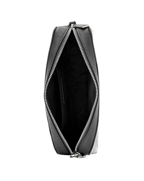 Jet Set zwarte leren schoudertas - 14x17x5 cm