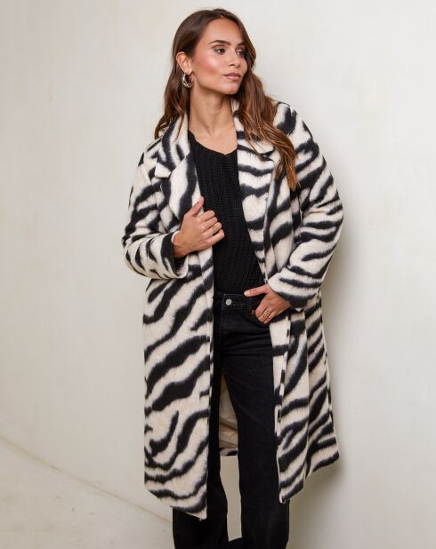 Manteau Sarah zebre beige